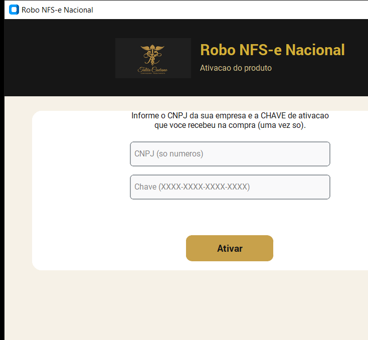 Tela de um dos robôs